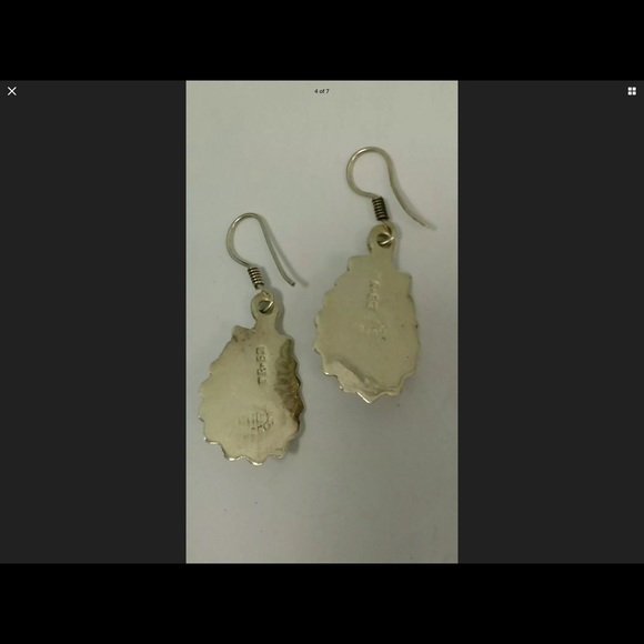 Onyx Abalone inlay 925 CBC Taxco Mexico EUC Sweet - Picture 3 of 6